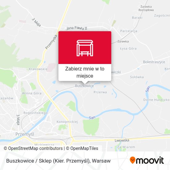 Mapa Buszkowice / Sklep (Kier. Przemyśl)