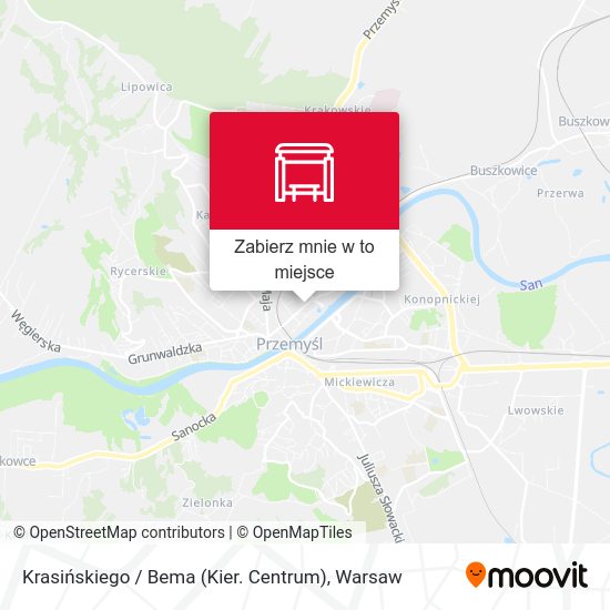 Mapa Krasińskiego / Bema (Kier. Centrum)