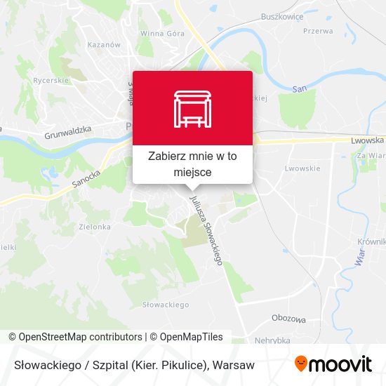 Mapa Słowackiego / Szpital (Kier. Pikulice)