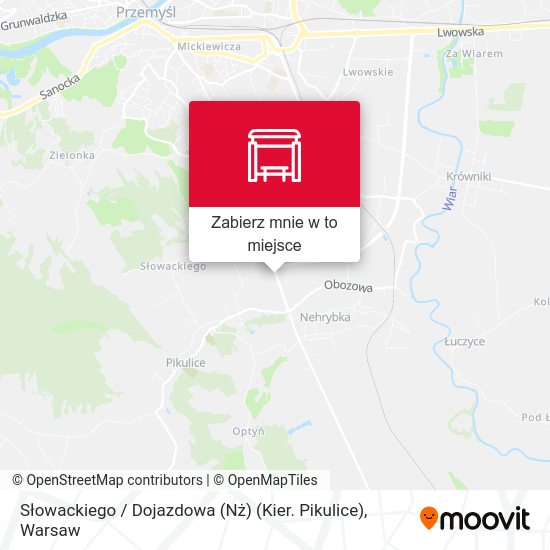 Mapa Słowackiego / Dojazdowa (Nż) (Kier. Pikulice)