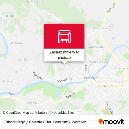 Mapa Sikorskiego / Osiedle (Kier. Centrum)