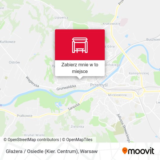 Mapa Głażera / Osiedle (Kier. Centrum)