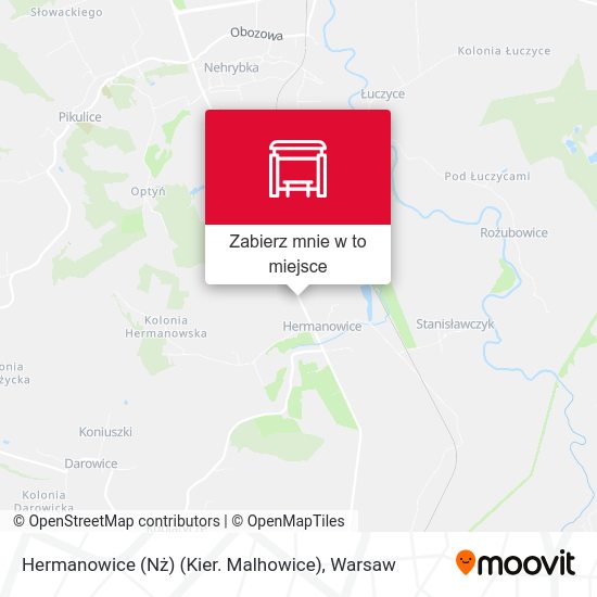 Mapa Hermanowice (Nż) (Kier. Malhowice)