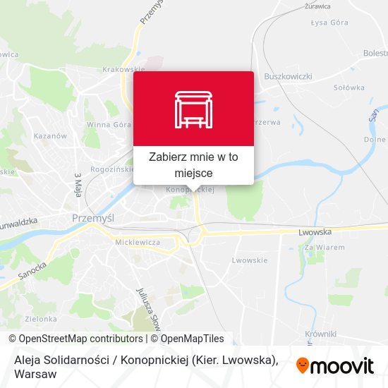 Mapa Aleja Solidarności / Konopnickiej (Kier. Lwowska)