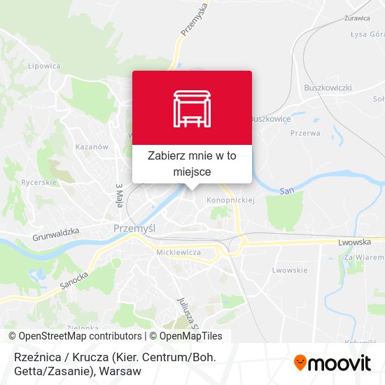 Mapa Rzeźnica / Krucza (Kier. Centrum / Boh. Getta / Zasanie)