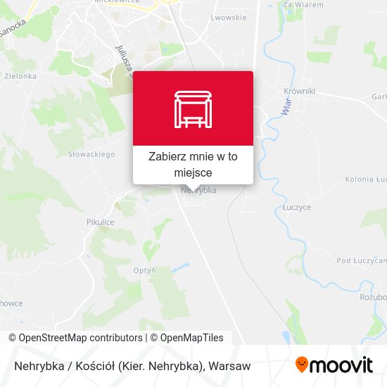 Mapa Nehrybka / Kościół (Kier. Nehrybka)