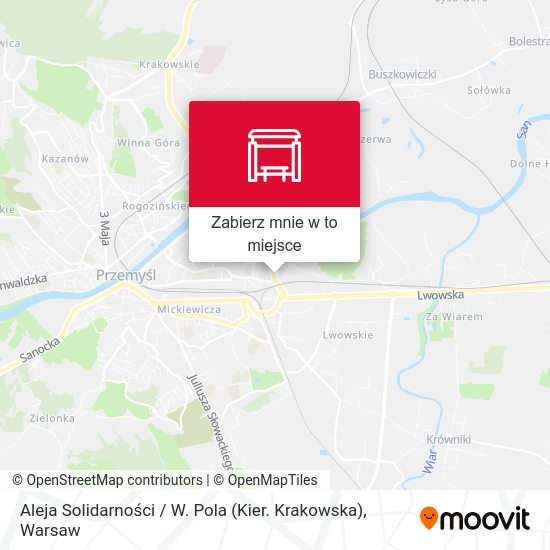 Mapa Aleja Solidarności / W. Pola (Kier. Krakowska)