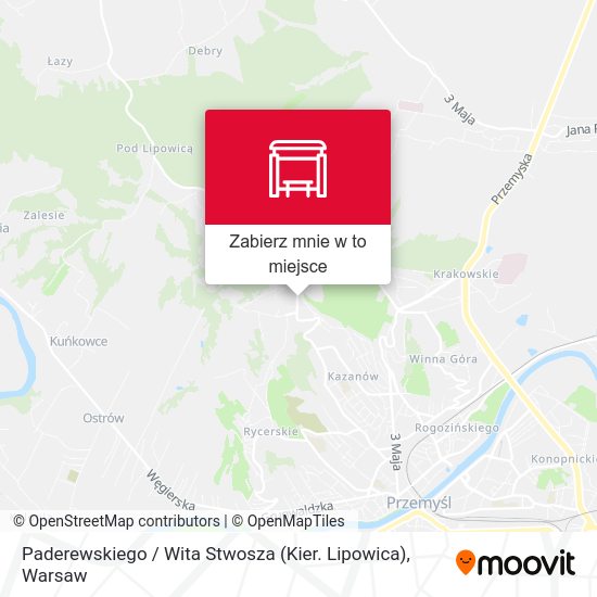 Mapa Paderewskiego / Wita Stwosza (Kier. Lipowica)