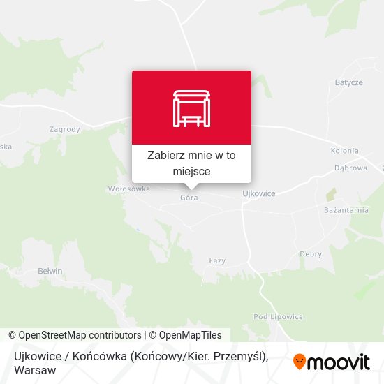 Mapa Ujkowice / Końcówka (Końcowy / Kier. Przemyśl)