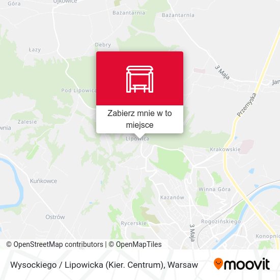 Mapa Wysockiego / Lipowicka (Kier. Centrum)