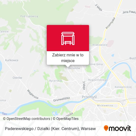 Mapa Paderewskiego / Działki (Kier. Centrum)