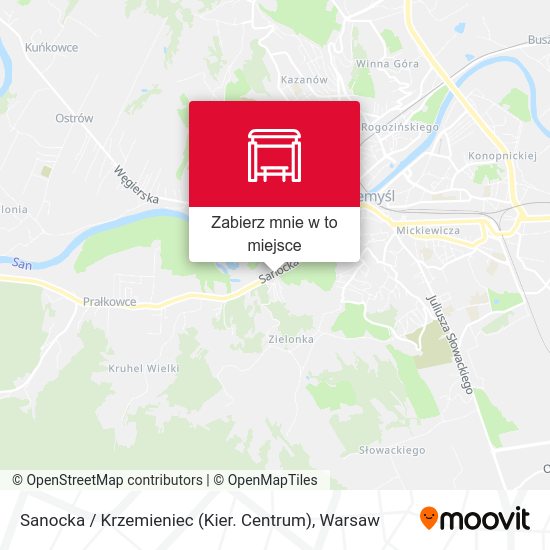 Mapa Sanocka / Krzemieniec (Kier. Centrum)