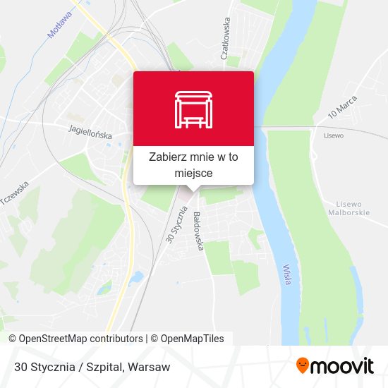 Mapa 30 Stycznia / Szpital