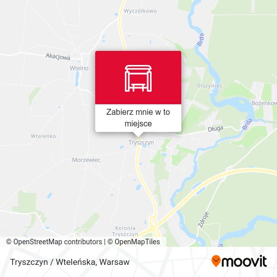 Mapa Tryszczyn / Wteleńska