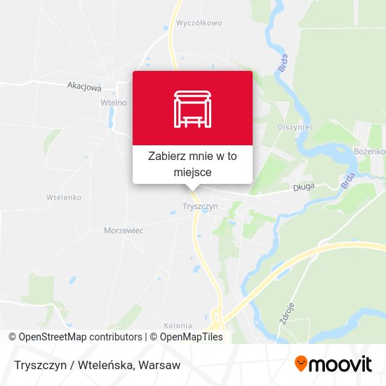 Mapa Tryszczyn / Wteleńska