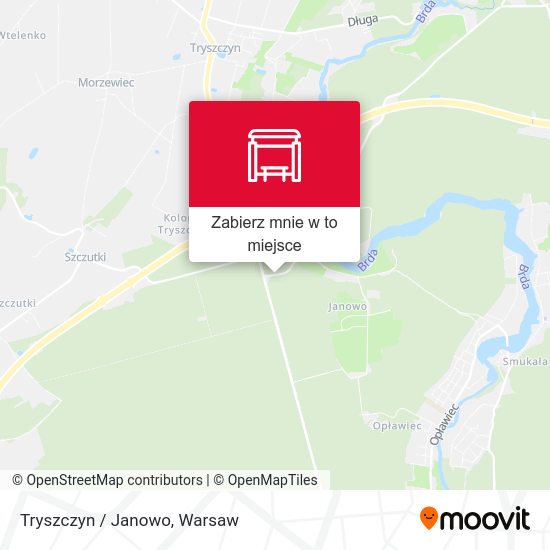 Mapa Tryszczyn / Janowo