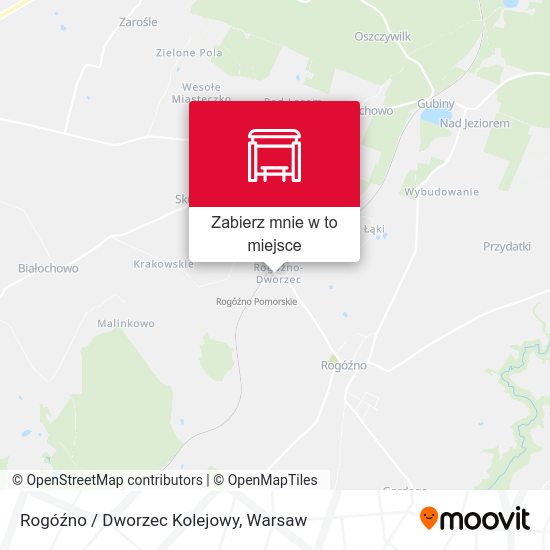 Mapa Rogóźno / Dworzec Kolejowy