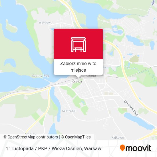 Mapa 11 Listopada / PKP / Wieża Ciśnień