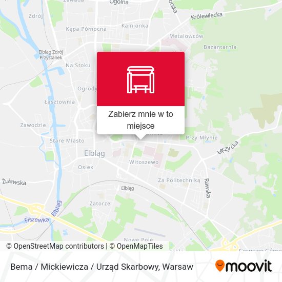 Mapa Bema / Mickiewicza / Urząd Skarbowy