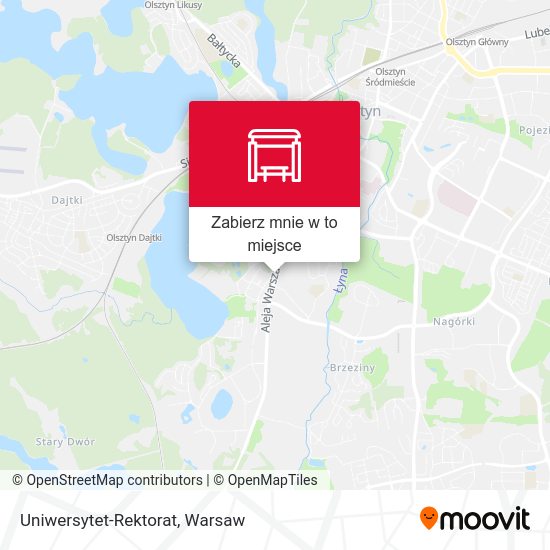 Mapa Uniwersytet-Rektorat