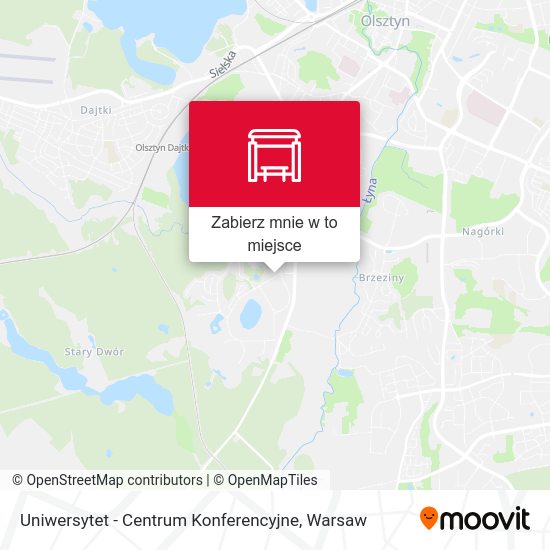 Mapa Uniwersytet - Centrum Konferencyjne