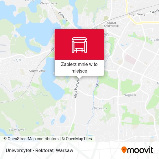 Mapa Uniwersytet - Rektorat