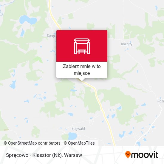 Mapa Spręcowo - Klasztor (Nż)