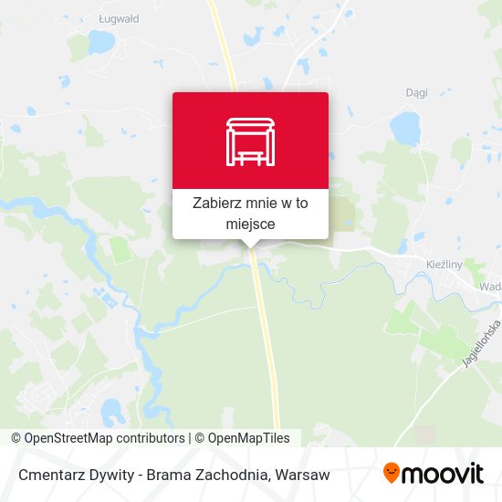 Mapa Cmentarz Dywity - Brama Zachodnia