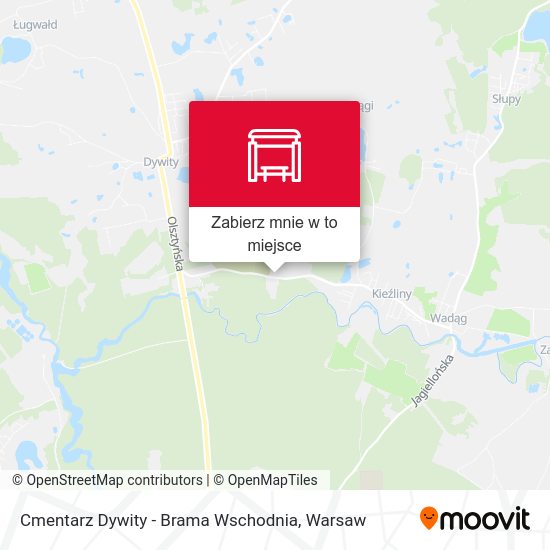 Mapa Cmentarz Dywity - Brama Wschodnia