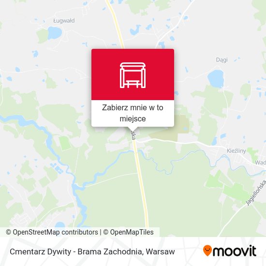 Mapa Cmentarz Dywity - Brama Zachodnia