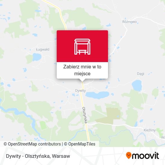 Mapa Dywity - Olsztyńska