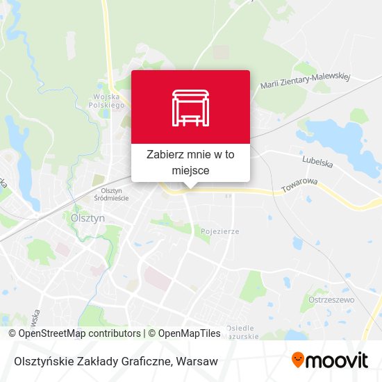 Mapa Olsztyńskie Zakłady Graficzne