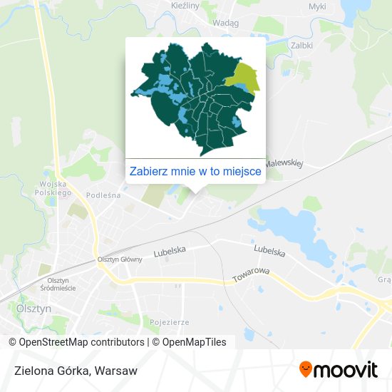 Mapa Zielona Górka