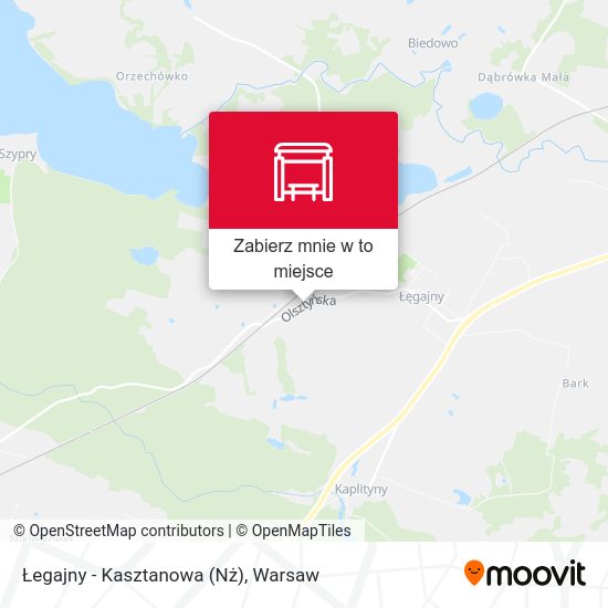 Mapa Łegajny - Kasztanowa (Nż)