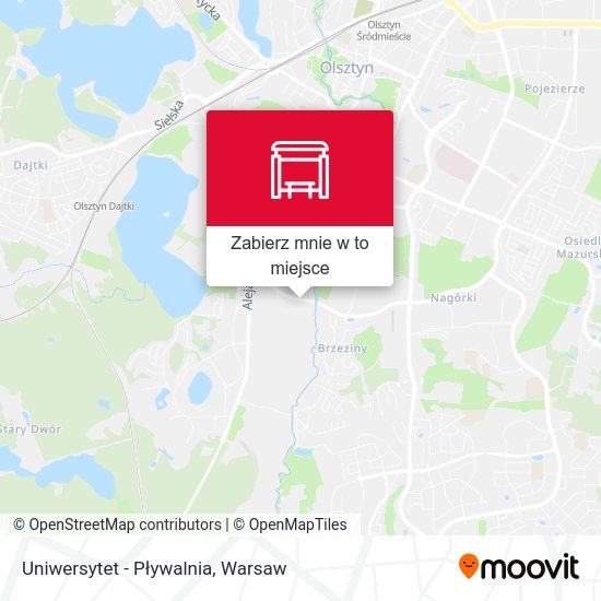 Mapa Uniwersytet - Pływalnia