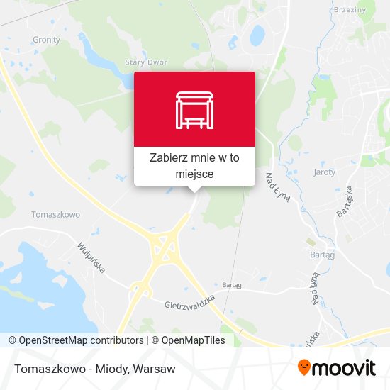 Mapa Tomaszkowo - Miody