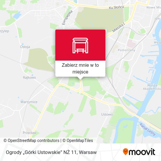 Mapa Ogrody „Górki Ustowskie” NŻ 11