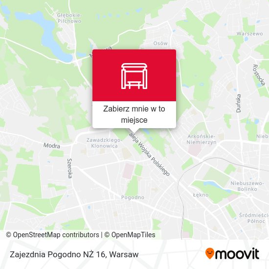 Mapa Zajezdnia Pogodno NŻ 16