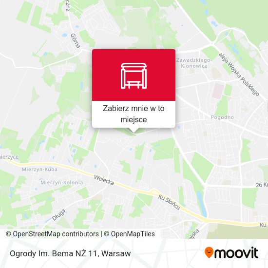 Mapa Ogrody Im. Bema NŻ 11