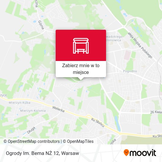 Mapa Ogrody Im. Bema NŻ 12