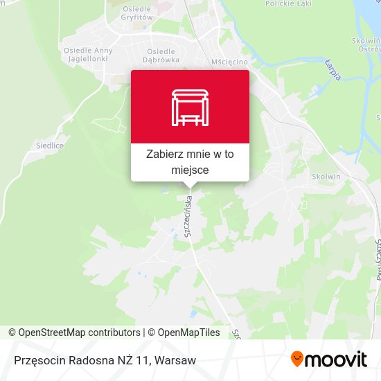 Mapa Przęsocin Radosna NŻ 11