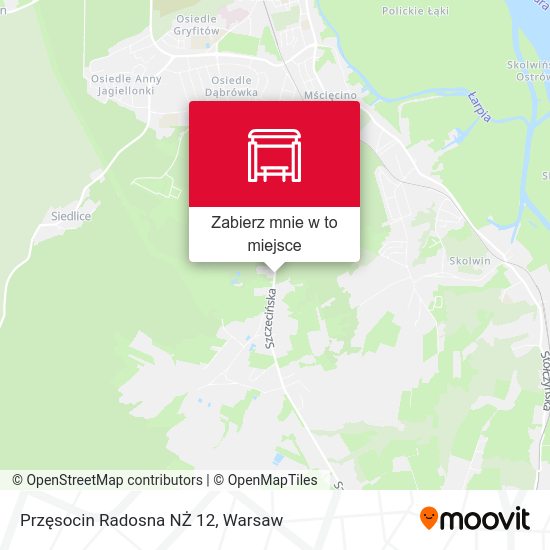 Mapa Przęsocin Radosna NŻ 12