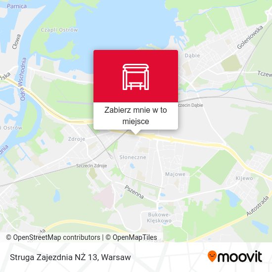 Mapa Struga Zajezdnia NŻ 13