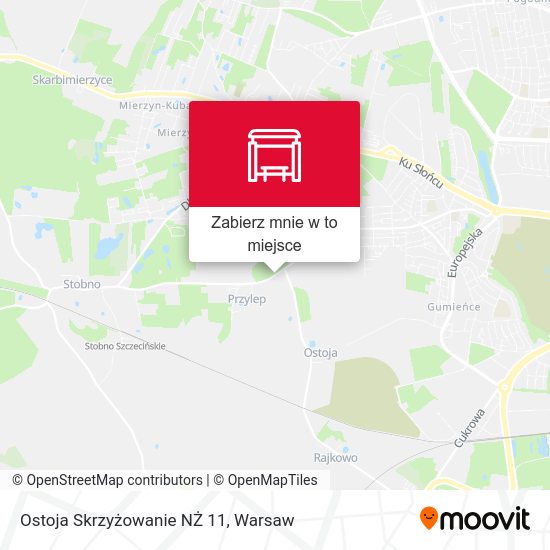 Mapa Ostoja Skrzyżowanie NŻ 11