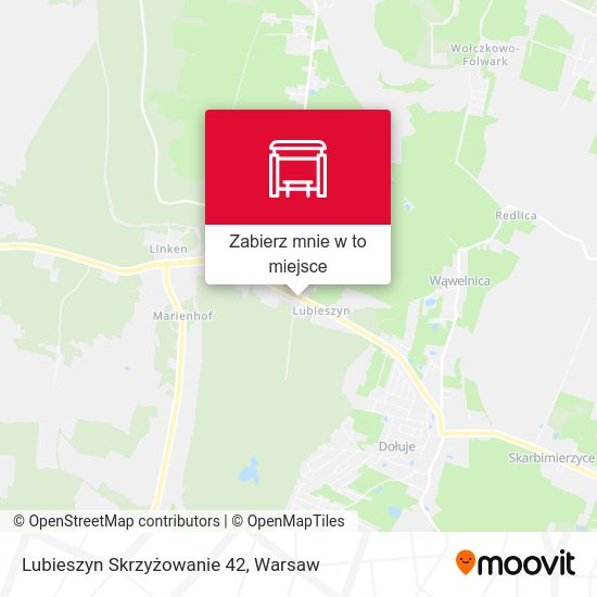 Mapa Lubieszyn Skrzyżowanie 42