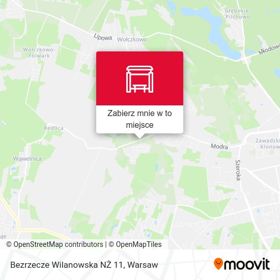 Mapa Bezrzecze Wilanowska NŻ 11