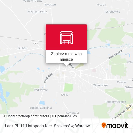 Mapa Łask Pl. 11 Listopada Kier. Szczerców