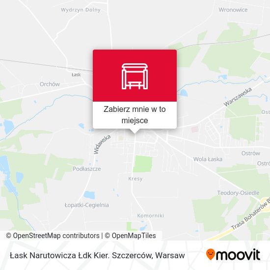 Mapa Łask Narutowicza Łdk Kier. Szczerców