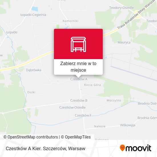 Mapa Czestków A Kier. Szczerców