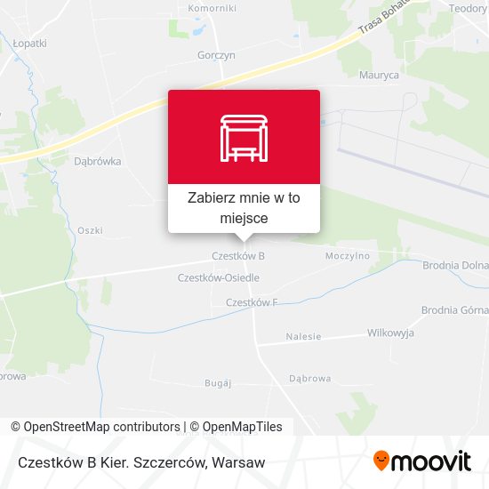 Mapa Czestków B Kier. Szczerców